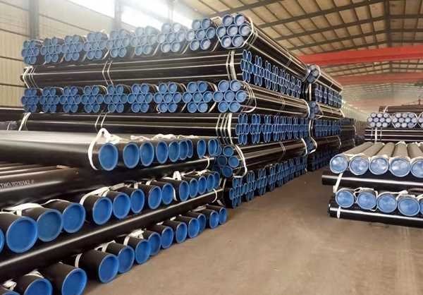 Black coated seamless steel pipes