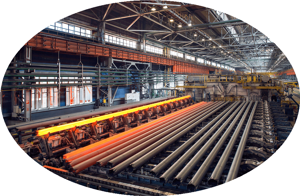 factory of steel pipes in China