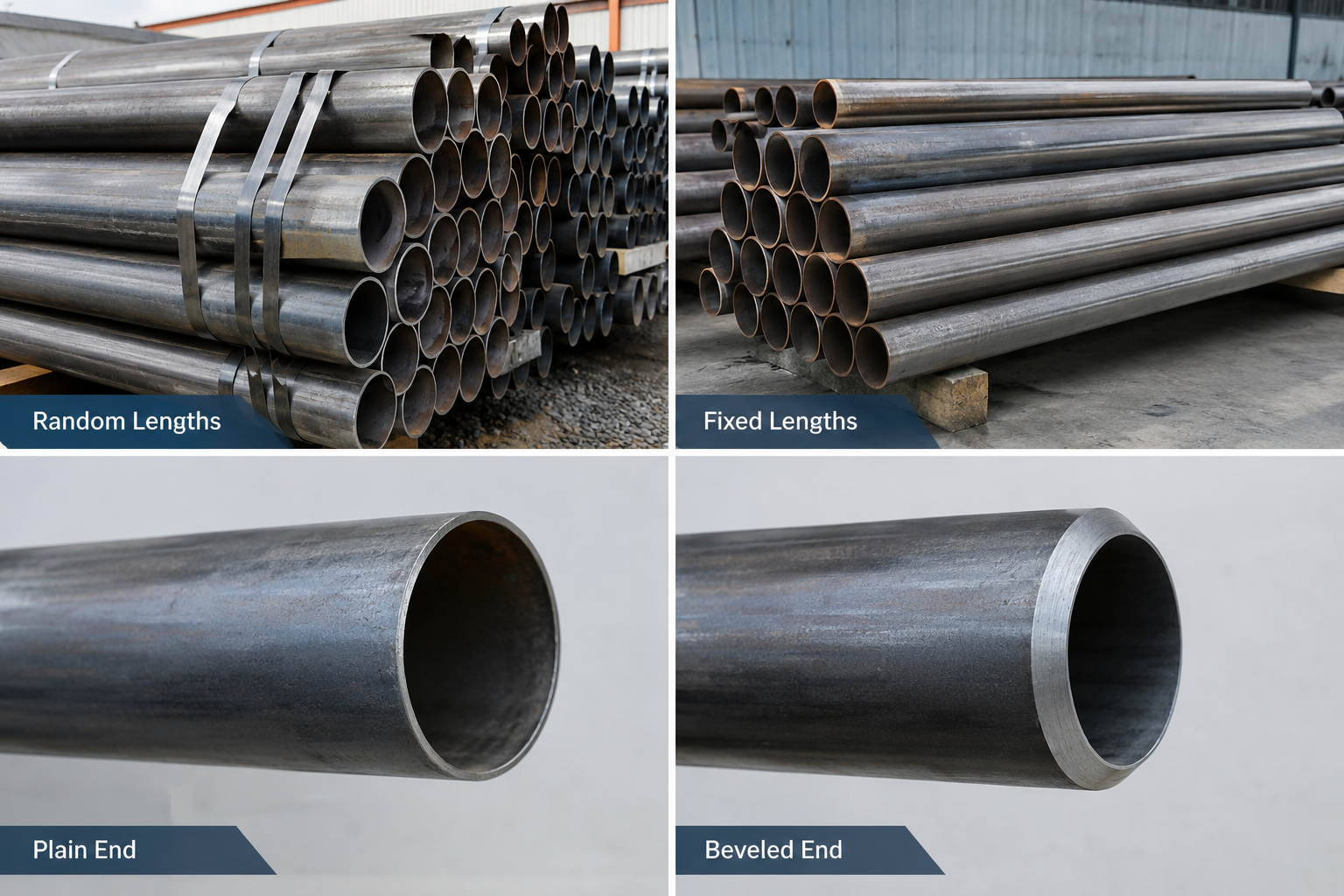erw carbon steel pipes End Type