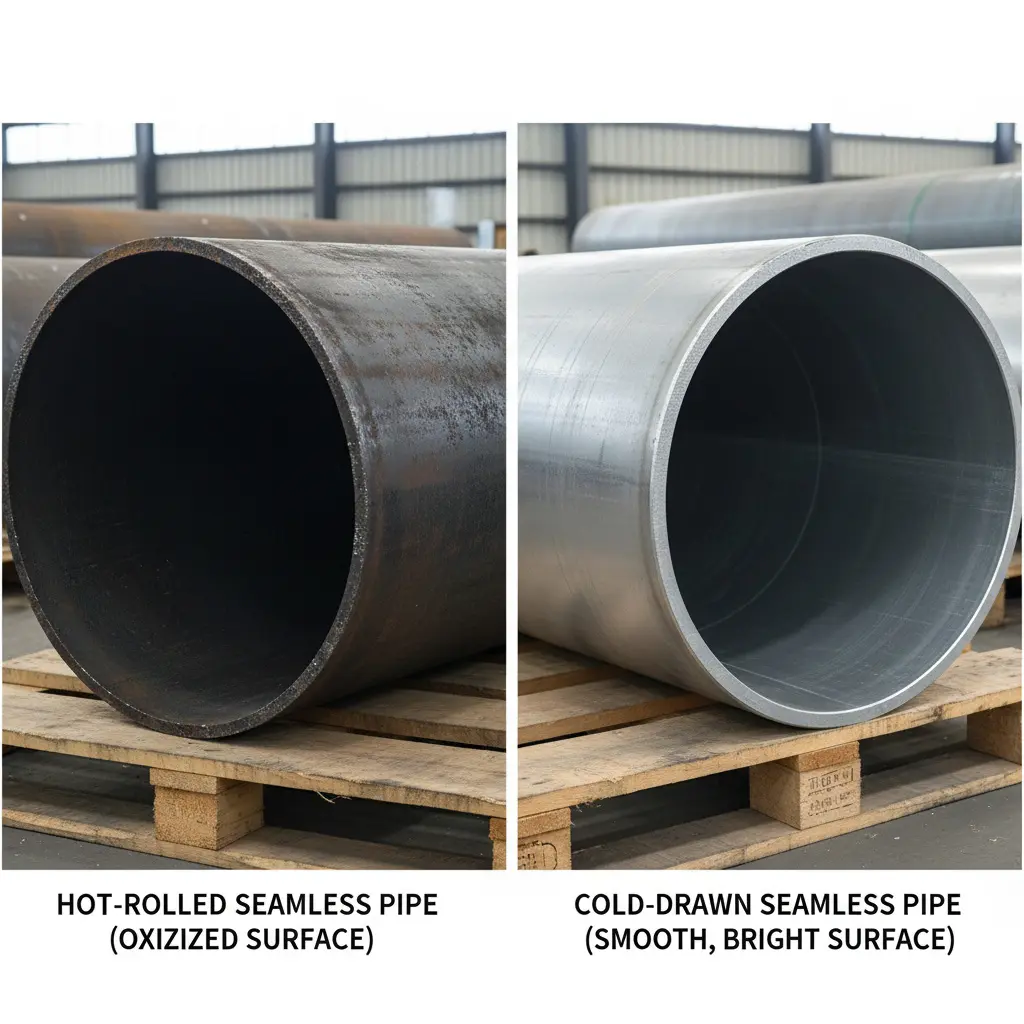 What is the difference between hot-finished and cold-drawn seamless pipe